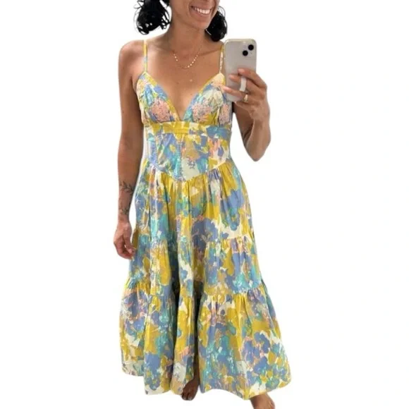 Free People New Maxi Long Love Dress Size Large Style 90057258 - Picture 2 of 8